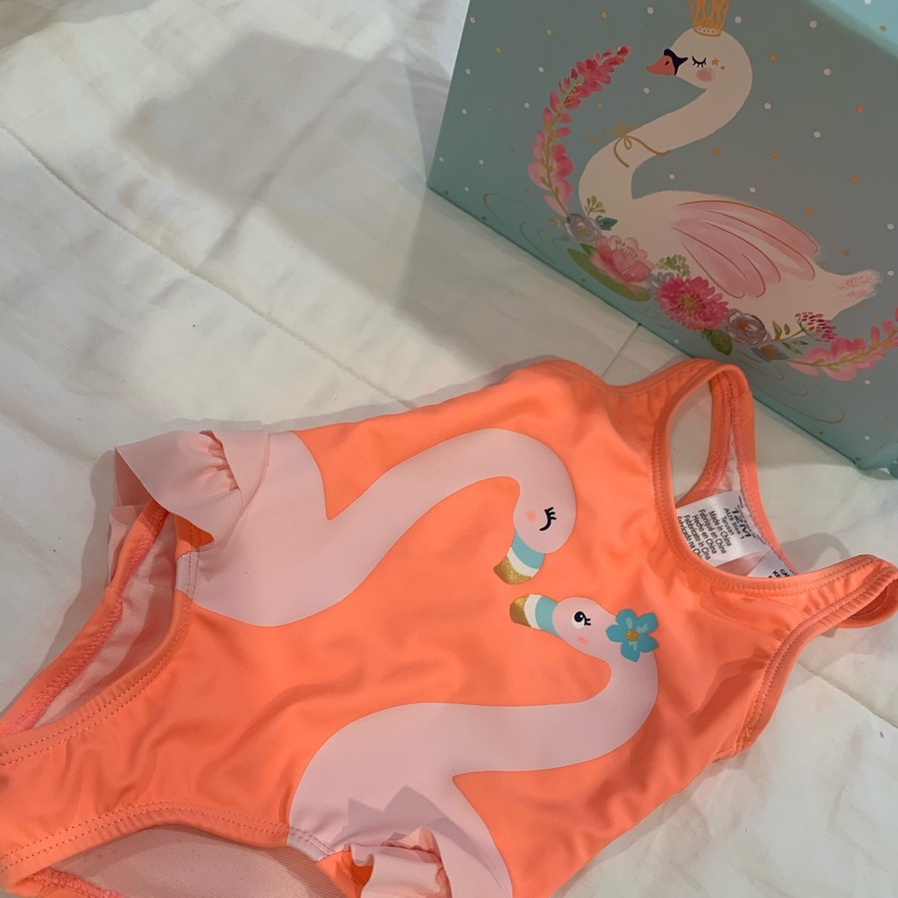 Baby Girl Flamingo Bathing Suit